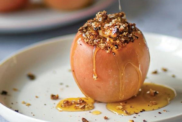 Baked JAZZ™ Apples with Cinnamon Stuffing & Orange Syrup - JAZZ Apple UK